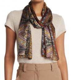 Olive Patchwork Paisley Scarf