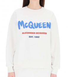 Alexander McQueen White Logo Sweatshirt
