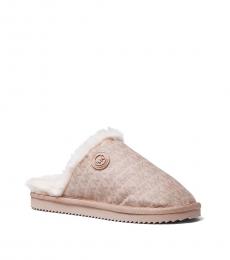 Michael Kors Soft Pink Fawn Janis Scuff Slippers
