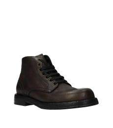 Dolce & Gabbana Grey Turtledove Vintage Leather Boots