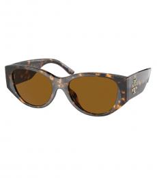 Dark Brown Rectangular Sunglasses