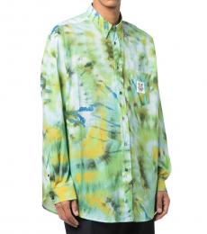 Kenzo Multi color Tie-dye Long Cotton Shirt