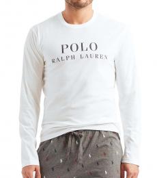 Ralph Lauren White Logo Graphic Long Sleeve T-Shirt