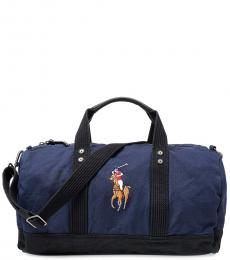 Ralph Lauren Navy Blue Pony Large Duffle Bag