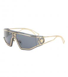 Versace Grey Medusa Shield Sunglasses