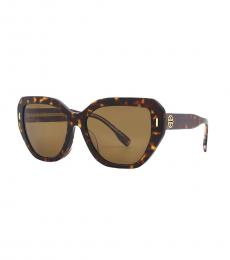 Tory Burch Dark Brown Cat Eye Sunglasses