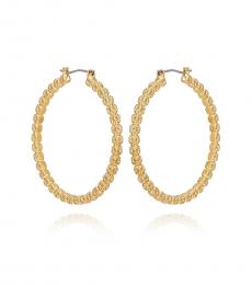 Vince Camuto Golden Chain Hoop Earrings