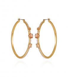 Vince Camuto Golden Crystal Hoop Earrings