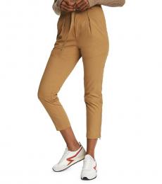 Brown Hunter Belted Cropped Pants