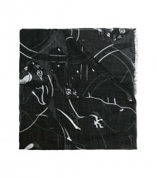 Valentino Garavani Black Panther Print Scarf