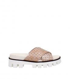 Red Valentino Pink Crisscross Slippers