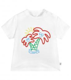 Stella McCartney Baby Boys White Graphic T-Shirt