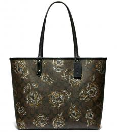 Coach Chestnut Metallic Reversible City Large Tote