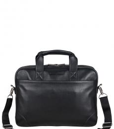 Ben Sherman Black Double Compartment Large Briefcase Bag