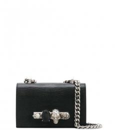 Alexander McQueen Black Jeweled Mini Crossbody