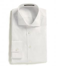 Roberto Cavalli White Comfort Fit Solid Dress Shirt