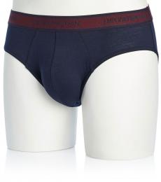 Emporio Armani Dark Blue 3-Pack Logo Slip Underwear