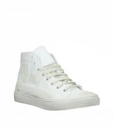 Saint Laurent White Aged Effect Sneakers
