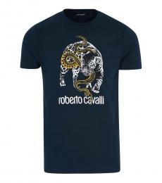 Navy Blue Tiger Logo T-Shirt