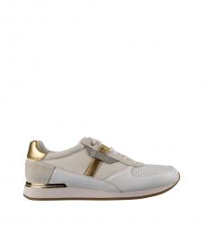 White Gold Low Top Nigeria Sneakers
