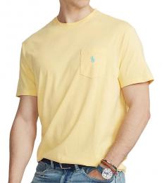 Empire Yellow Crew Neck Pocket T-Shirt