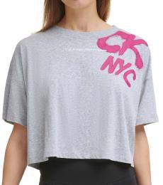 Calvin Klein Light Grey Graffiti Logo T-Shirt