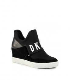 DKNY Black Cosmos Wedge Sneakers