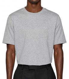 Grey Logo-Artwork Regular-Fit T-Shirt