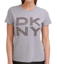 DKNY Grey Crewneck Logo T-Shirt