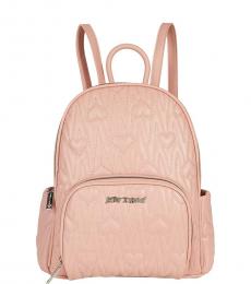 Light Pink Dolly Quilted Medium Backpack