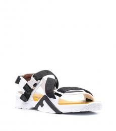 Fendi Black White Buckle Sandals