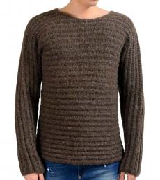 Salvatore Ferragamo Brown Heavy Knitted Sweater 