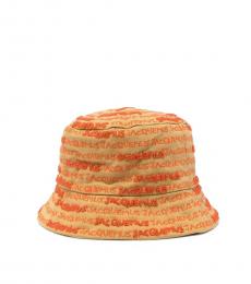 Jacquemus Beige Orange Signature Bucket Hat