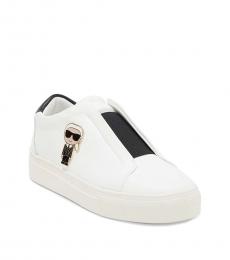 Karl Lagerfeld White Slip-On Sneakers