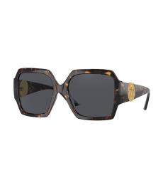 Versace Dark Brown Square Sunglasses