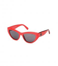 Moncler Red Cat Eye Sunglasses