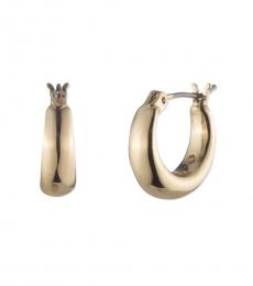 Ralph Lauren Golden Sculpted Hoop Earrings