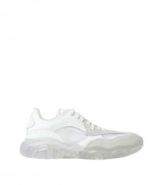 Moschino White Logo Low-Top Sneakers