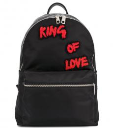 Dolce & Gabbana Black King Of Love Large Backpack