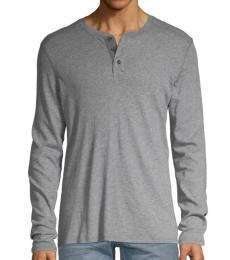AG Adriano Goldschmied Heather Grey Heathered Henley