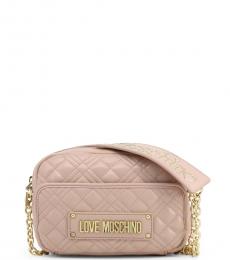 Love Moschino Light Pink Front Pocket Small Crossbody
