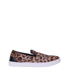 Leopard Print Fur Loafers