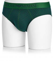 Dark Green Logo Slip Underwear