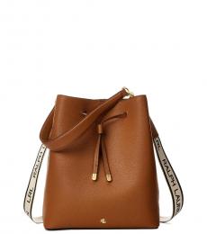 Ralph Lauren Light Brown Debby Medium Bucket Bag