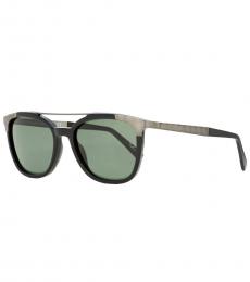 Ermenegildo Zegna Green Rectangular Sunglasses