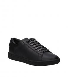 Black Leather Low Sneakers