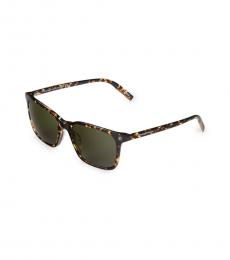 Green Havana Rectangle Sunglasses