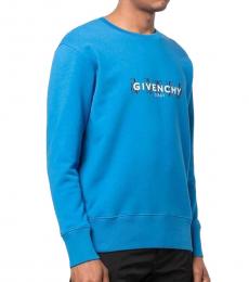 Givenchy Blue Cotton Sweatshirt