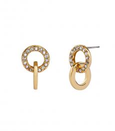 Coach Golden Interlocked Open Circle Earrings