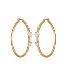 Vince Camuto Golden Crystal Hoop Earrings